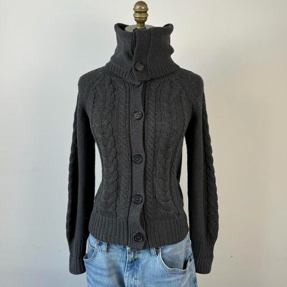 Women's Charcoal Cable Knit Sweater
